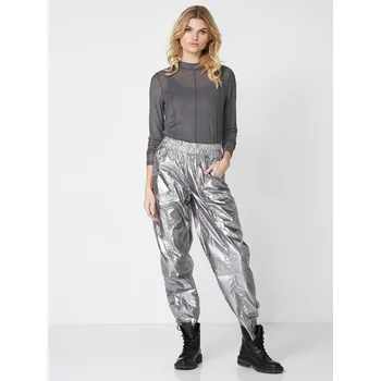 Dámské kalhoty Kalhoty Nu Denmark 7784-10 kovově stříbrné Velikost: 36