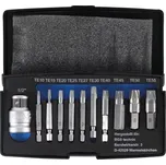 BGS 9170 Bity 1/4" a 3/8" pro poškozené šrouby TORX T10-T55, sada 11 dílů