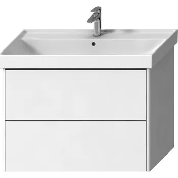 Šatní skříň Laufen FIORA skříňka pod umyvadlo 95,7x45,3x67,4 cm, 2 zásuvky, Push-open, lesklá šedá