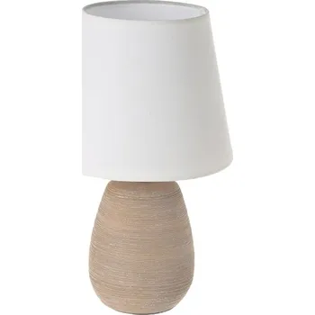 Čtecí lampička Hnědá keramická stolní lampa s textilním stínidlem (výška 27,5 cm) – Casa Selección ID_1554454