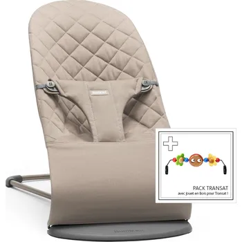 BabyBjörn Lehátko Bouncer Bliss Sand Grey Woven + hračka očička Googly Eyes