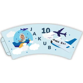 Party nádobí Personal Personalizované papírové kelímky 6 ks - Letadlová oslava