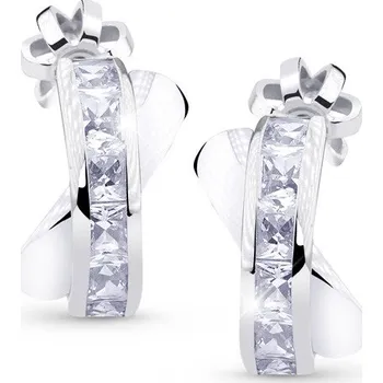 Náušnice Cutie Jewellery Náušnice z bílého zlata se zirkony Z5023B