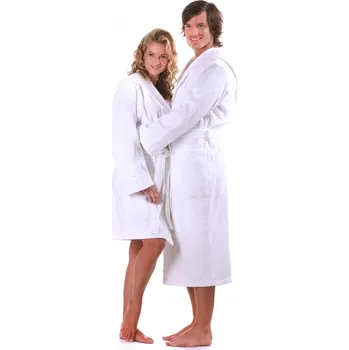 Dámský župan Unisex župan Sauna s kapucí 3150 bílá - Vestis M