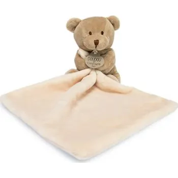 plyšák Doudou Dárková sada - medvídek s muchláčkem 10 cm