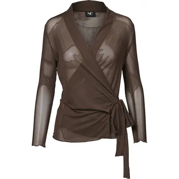 Dámská halenka Halenka Nu Denmark 8150-42 čokoládová síťovina Velikost: 34