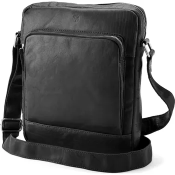 Montreal Classic černá kožená taška City - Lucleon