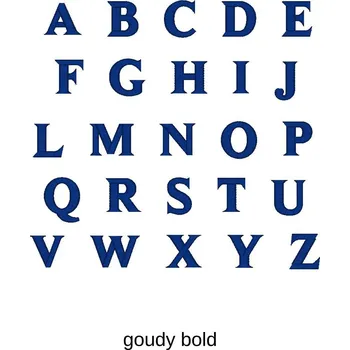 Dámská móda Výšivka monogram dvě písmena Allegra script Goudy bold