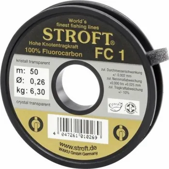 Fluorocarbonový vlasec Stroft FC1 50 m - 0,14 mm