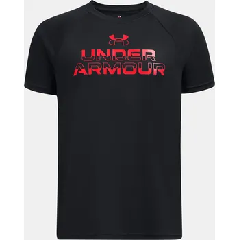 Chlapecké tričko Chlapecké tričko Under Armour UA Tech Split Wordmark 1383010-002 Černá YSM