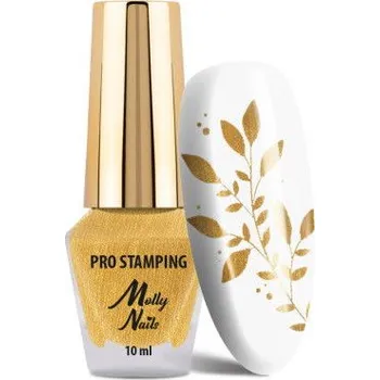Lak na nehty Molly razítkovací lak zlatý 04 PRO 10ml