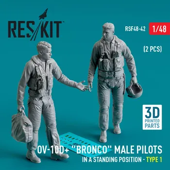 Plastikový model Reskit 1/48 OV-10D+ 'Bronco' male pilots standing Type 1