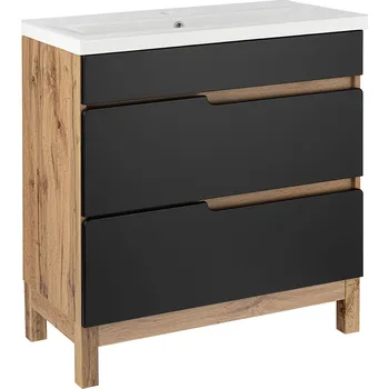 Koupelnový nábytek BPS-koupelny Koupelnová skříňka s keramickým umyvadlem Alek 80-2Z