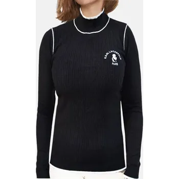 Dámský svetr Dámský tenký svetr Karl Lagerfeld - Velikost L, Barva Černá 56020