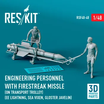Plastikový model Reskit 1/48 Engineering Personnel w/ Firestreak missle