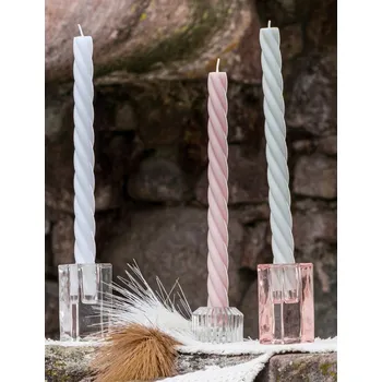 Party dekorace Chaks Sklenený svietnik - Priehľadný 5 x 4 cm