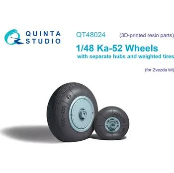 Plastikový model Quinta studio 1/48 Ka-52 Wheels with separate hubs and weighted