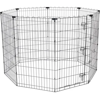 klec pro psa TIAKI kovová ohrádka pro štěňata, vysoká, 8 panelů po 61x106cm pro psy