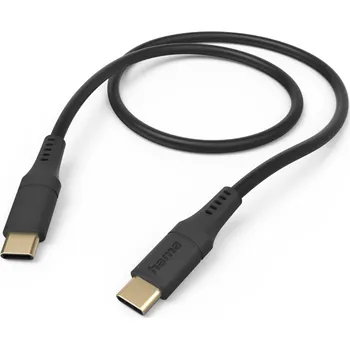 Hama kabel USB-C 2.0 typ C-C 1,5 m Flexible, silikonový, černá