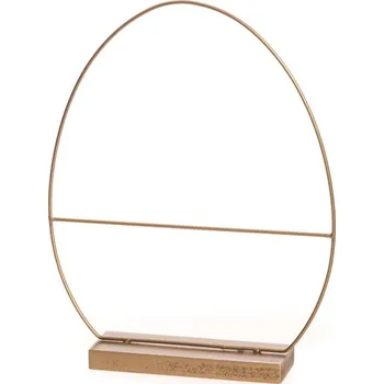 Velikonoční dekorace Chaks Kovový stojan na drevenom podstavci - Vajíčko