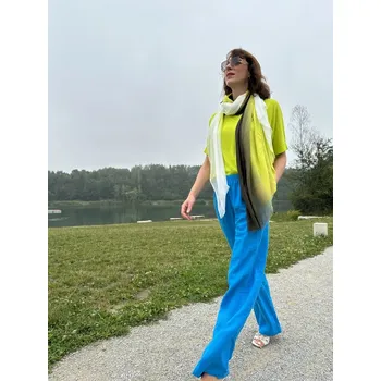 Šála Šátek Kyra Violette limetovo hnědý s bílou Velikost: Univerzální