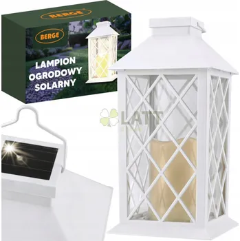 Dekorativní svítidlo BERGE LED solární zahradní lucerna bílá 2V 35MA