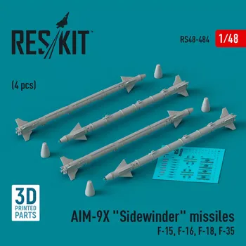 Plastikový model Reskit 1/48 AIM-9X 'Sidewinder' missiles (4 pcs.)