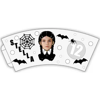 Party nádobí Personal Personalizované papierové poháre 6 ks - Wednesday