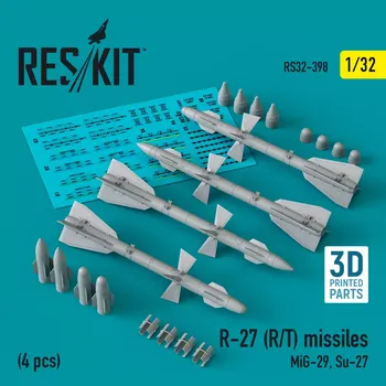 Plastikový model Reskit 1/32 R-27 (R/T) missiles (MiG-29, Su-27) (4 pcs.)