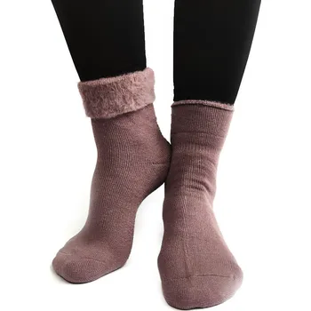 Dámské ponožky Dámské vlněné ponožky fialové, VELIKOST 35 - 38