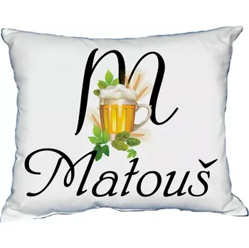 Dekorativní polštářek Polštář s pánským jménem MATOUŠ Světle zelený (polštář se jménem MATOUŠ)