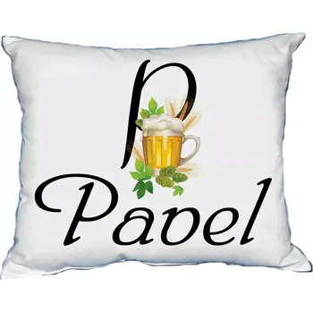 Dekorativní polštářek Polštář s pánským jménem PAVEL Žlutá (polštář se jménem PAVEL)