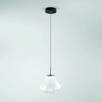 Fabas 3774-40-241 Deva, závěsné svítidlo z čirého skla, 1x14W LED 2700/3000/4000K krokové stmívání, prům. 25cm