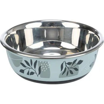 Miska pro psa Trixie Nerezová miska protiskluzová / plast dekor Modrá/šedá Velikost: 1,6 l/ ø 21 cm