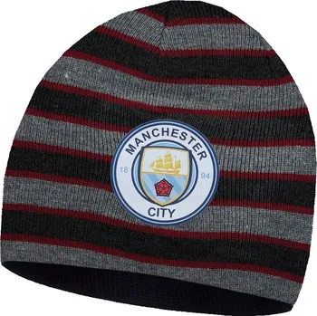 Čepice Numberoplus Dětská fotbalová pletená čepice - Manchester City F.C. Barva: Vínová