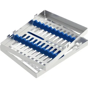 Kazeta přesmyku ASA Kazeta do autoklávu 182x144x34mm pro 10 nástrojů Barva: modrá