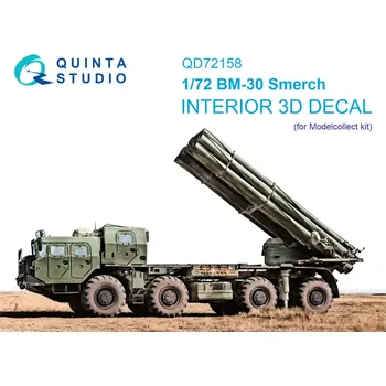 Plastikový model Quinta studio 1/72 BM-30 Smerch 3D-Print.&col.Interior (MODELC.)