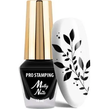 Lak na nehty Molly razítkovací lak černý 02 PRO 10ml