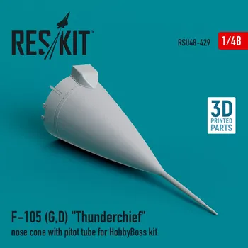 Plastikový model Reskit 1/48 F-105 G, D Thunderchief nose cone w/ pitot t.