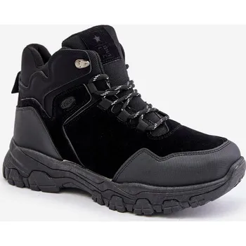 Pánská běžecká obuv Zateplené Pánské Trekkingové Boty S Šňůrkami Zerista Barva: Černá, Velikost: 43