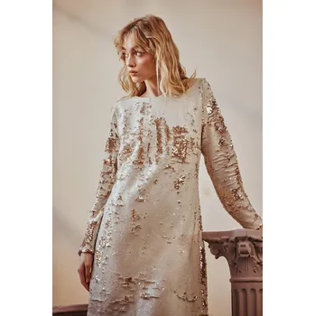 Dámské šaty Tova Uno Šaty zlaté S