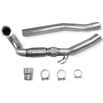 Downpipe se sport-catem Scorpion pro VW Golf MK8 R, Non-GPF Models stříbrná