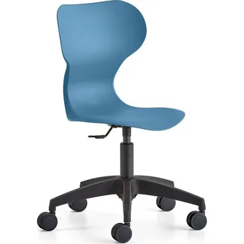 Židle BRIAN, na kolečkách, modrá