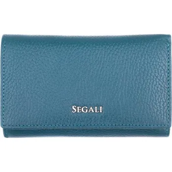 Módní doplněk SEGALI Dámská kožená peněženka SG-27074 petrolejová