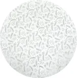 Autronic Ubrus kulatý - stříbrný vánoční vzor, 100% polyester, pr. 140 cm. - UBR096-9