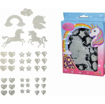 Samolepící dekorace GID svítící sada jednorožec, 41 dílů