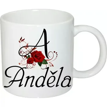 Anděla hrnek se jménem (hrneček s dámským jménem )