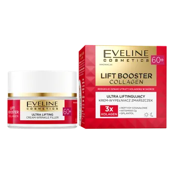Pleťový krém Eveline Cosmetics Lift Booster Collagen ultraliftingový krém na vrásky na obličej 60+, 50 ml