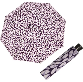 Deštník Doppler Fiber Mini Leaves indigo - dámský skládací deštník