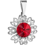 Přívěsek bižuterie se Swarovski krystaly červená kytička 54032.3 light siam